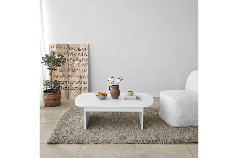 Sohvapöytä Malo Valkoinen - Valkoinen - Huonekalut - Pöytä & ruokailuryhmä - Sohvapöytä