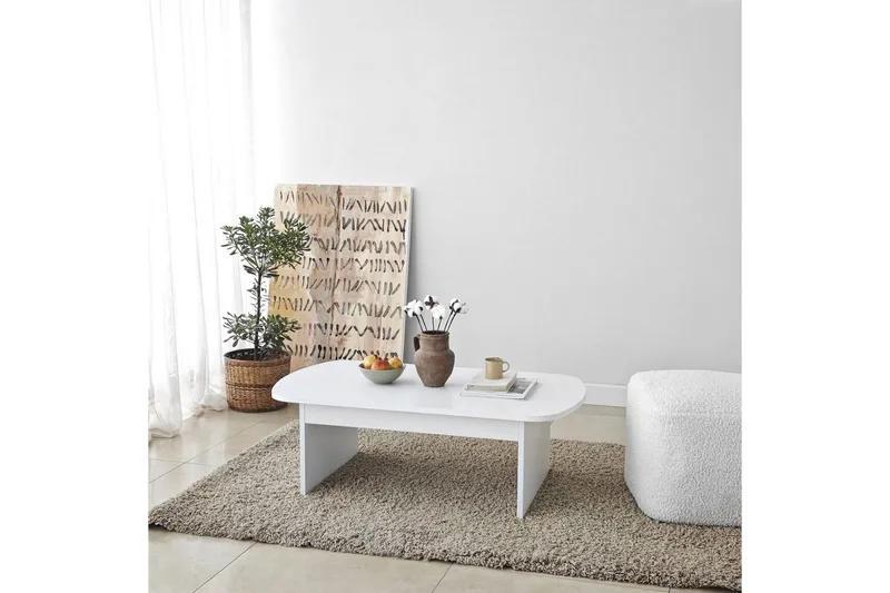 Sohvapöytä Malo Valkoinen - Valkoinen - Huonekalut - Pöytä & ruokailuryhmä - Sohvapöytä