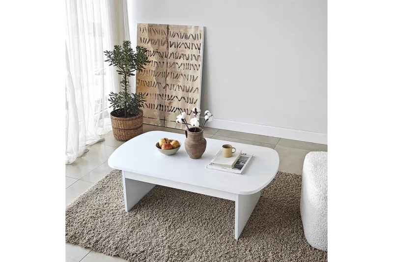 Sohvapöytä Malo Valkoinen - Valkoinen - Huonekalut - Pöytä & ruokailuryhmä - Sohvapöytä