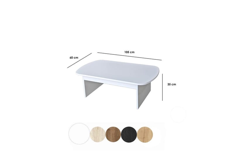 Sohvapöytä Malo Valkoinen - Valkoinen - Huonekalut - Pöytä & ruokailuryhmä - Sohvapöytä