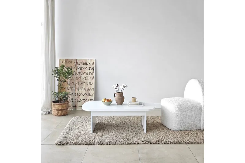 Sohvapöytä Malo Valkoinen - Valkoinen - Huonekalut - Pöytä & ruokailuryhmä - Sohvapöytä