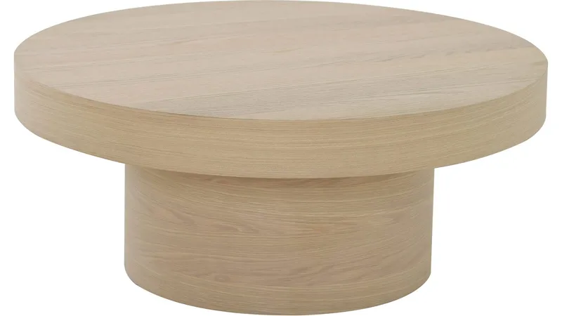 Sohvapöytä Malvik 30 cm / Ø70 cm, Valkopigmentoitu tammi