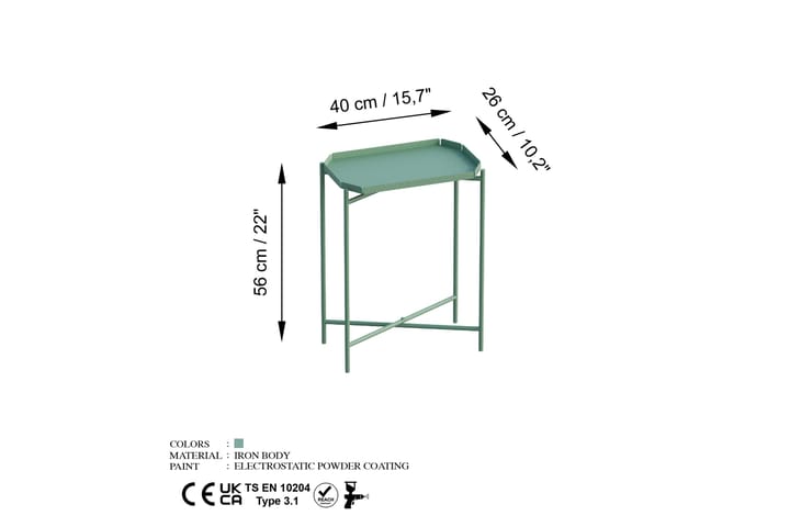 Sohvapöytä Mamta 26 cm - Vihreä - Sohvapöytä
