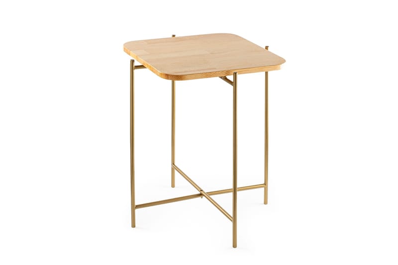 Mamta neliönmuotoinen sohvapöytä 46 cm vaalea puu - Beige - Huonekalut - Pöytä & ruokailuryhmä - Sohvapöytä