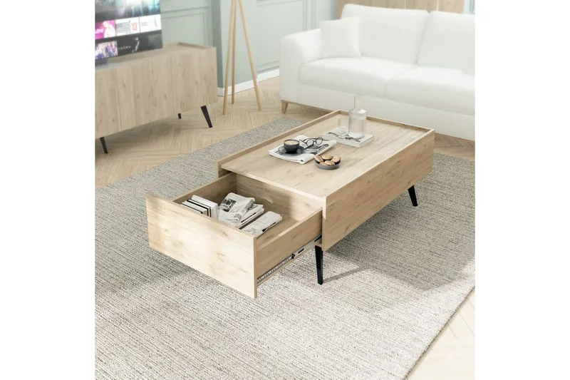 Sohvapöytä Masao tammi - Vaaleanruskea - Huonekalut - Pöytä & ruokailuryhmä - Sohvapöytä