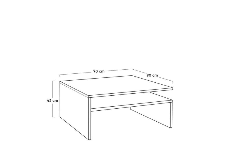 Sohvapöytä Masao Vaalea Pähkinäpuu - Vaalea Pähkinäpuu - Huonekalut - Pöytä & ruokailuryhmä - Sohvapöytä