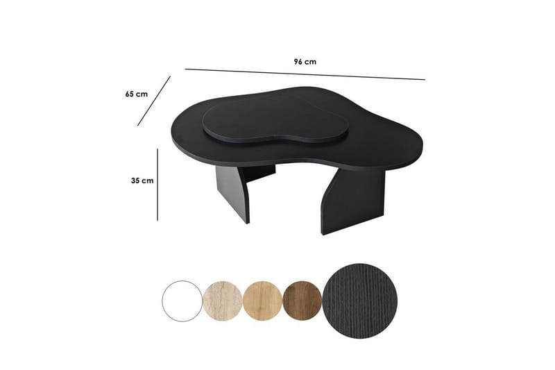 Sohvapöytä Melted Musta - Musta - Huonekalut - Pöytä & ruokailuryhmä - Sohvapöytä