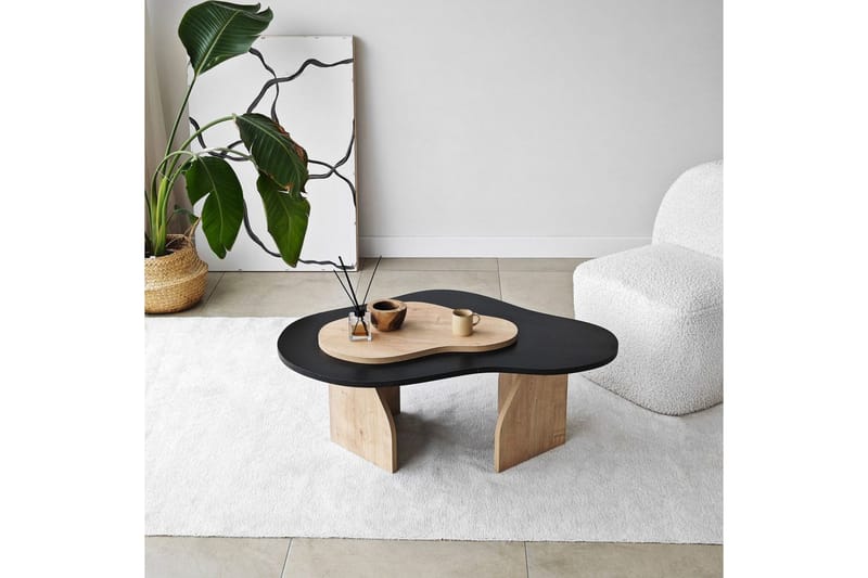 Sohvapöytä Melted Musta / Safidoniritammi - Musta / Safidoniritammi - Huonekalut - Pöytä & ruokailuryhmä - Sohvapöytä