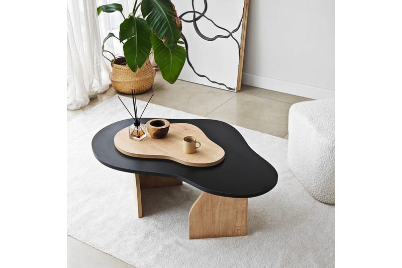 Sohvapöytä Melted Musta / Safidoniritammi - Musta / Safidoniritammi - Huonekalut - Pöytä & ruokailuryhmä - Sohvapöytä