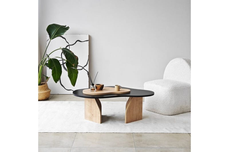 Sohvapöytä Melted Musta / Safidoniritammi - Musta / Safidoniritammi - Huonekalut - Pöytä & ruokailuryhmä - Sohvapöytä