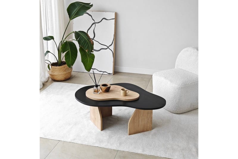 Sohvapöytä Melted Musta / Safidoniritammi - Musta / Safidoniritammi - Huonekalut - Pöytä & ruokailuryhmä - Sohvapöytä