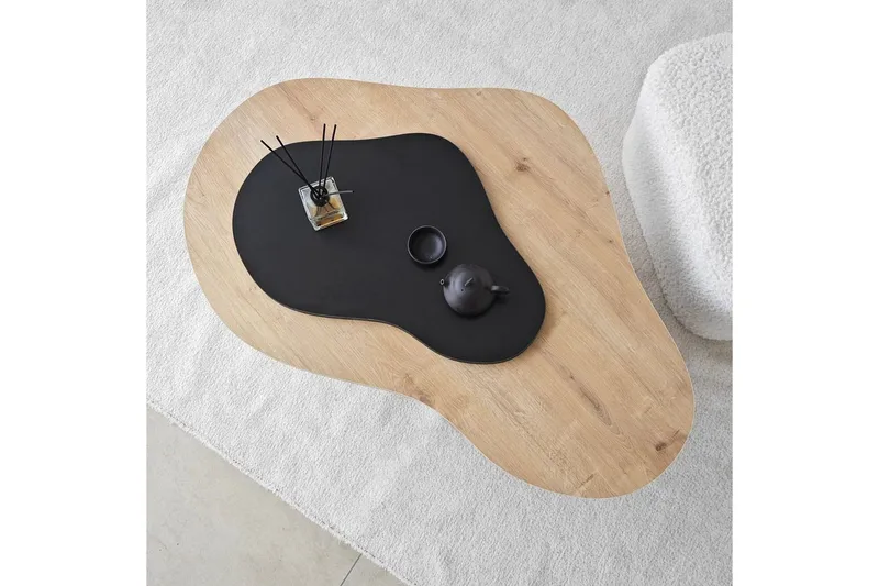 Sohvapöytä Melted Safidoniritammi / Musta - Safidoniritammi / Musta - Huonekalut - Pöytä & ruokailuryhmä - Sohvapöytä