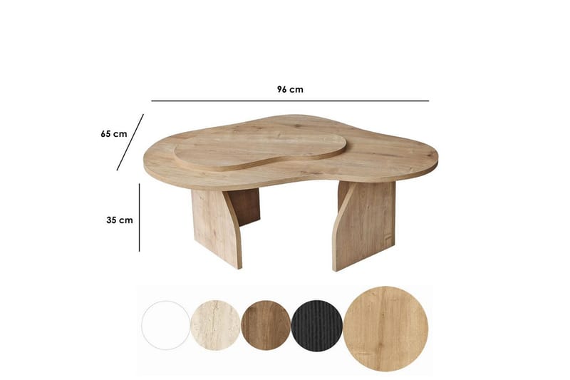 Sohvapöytä Melted Safidoniritammi - Safidoniritammi - Huonekalut - Pöytä & ruokailuryhmä - Sohvapöytä