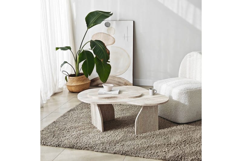 Sohvapöytä Melted Travertiini - Travertiini - Huonekalut - Pöytä & ruokailuryhmä - Sohvapöytä