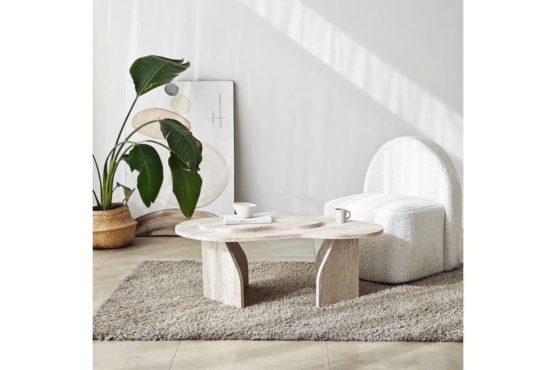 Sohvapöytä Melted Travertiini - Travertiini - Huonekalut - Pöytä & ruokailuryhmä - Sohvapöytä