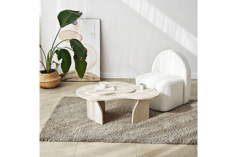 Sohvapöytä Melted Travertiini - Travertiini - Huonekalut - Pöytä & ruokailuryhmä - Sohvapöytä
