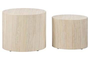 Mirol 33x48 cm soikea sohvapöytä kivi - Beige - Huonekalut - Pöytä & ruokailuryhmä - Sohvapöytä