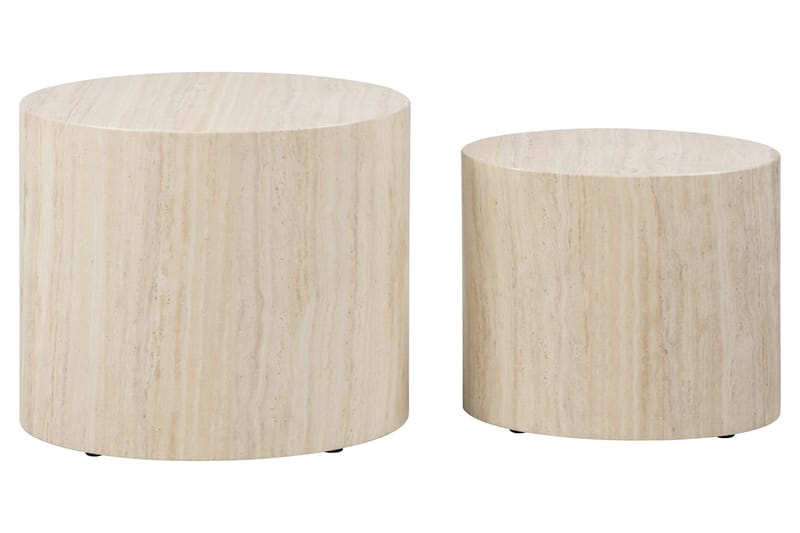 Mirol 33x48 cm soikea sohvapöytä kivi - Beige - Huonekalut - Pöytä & ruokailuryhmä - Sohvapöytä