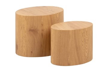 Mirol sarjapöytä 48 cm, ovaali tamminen sohvapöytä - Ruskea - Huonekalut - Pöytä & ruokailuryhmä - Sohvapöytä