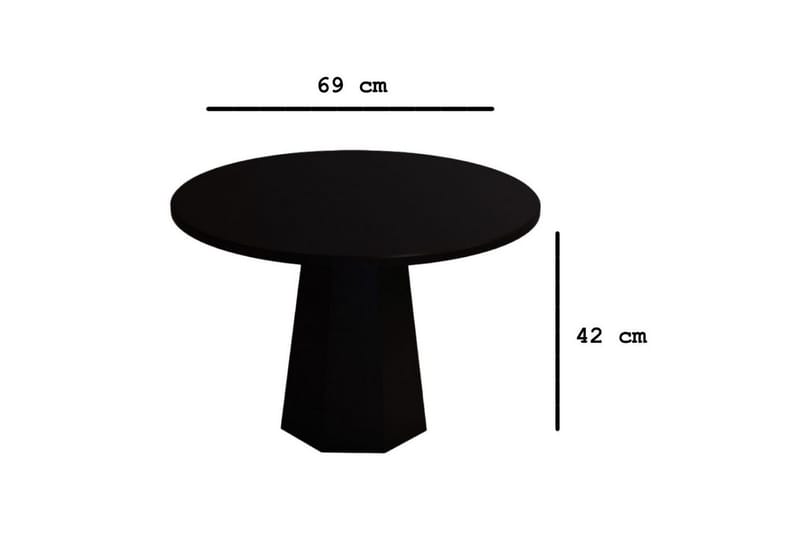 Sohvapöytä Miu Musta - Musta - Huonekalut - Pöytä & ruokailuryhmä - Sohvapöytä