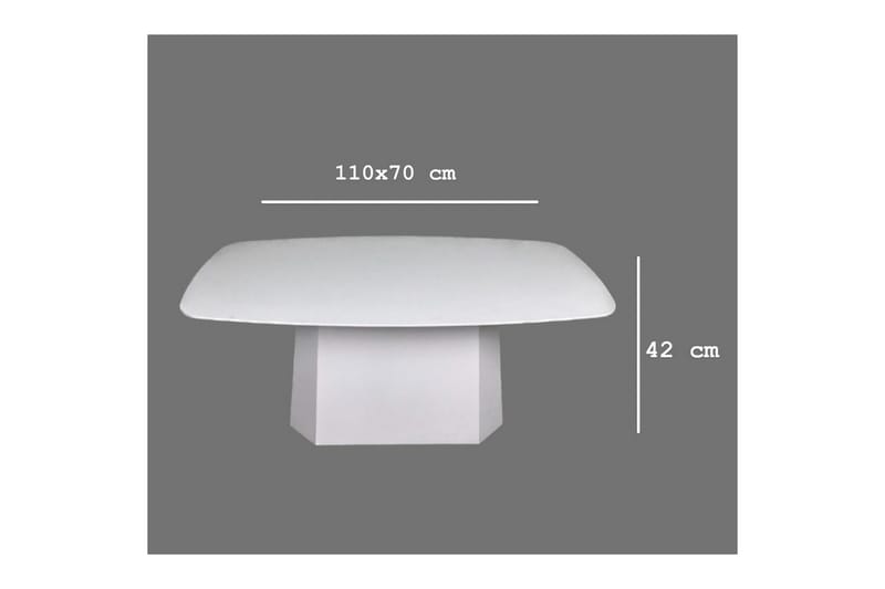 Sohvapöytä Miu Valkoinen - Valkoinen - Huonekalut - Pöytä & ruokailuryhmä - Sohvapöytä