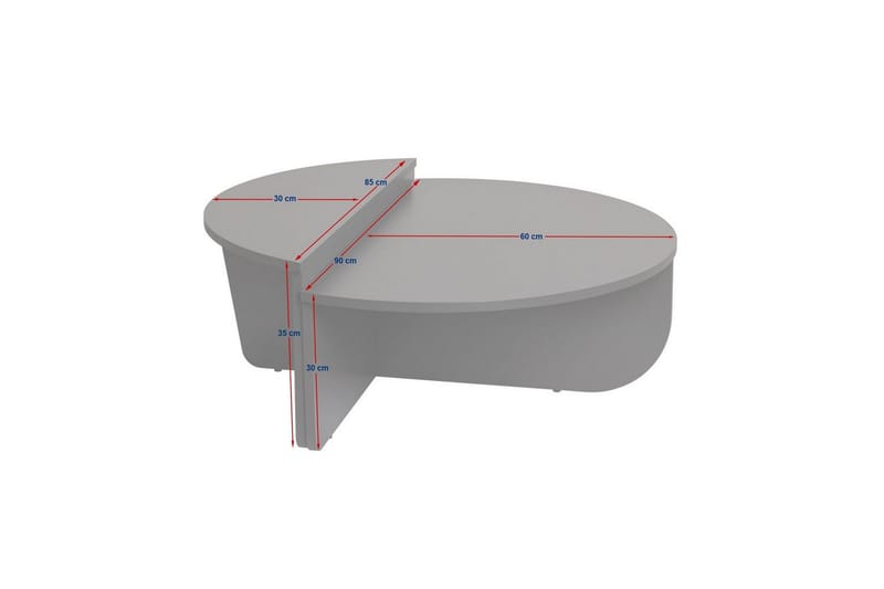 Sohvapöytä Mukund Harmaa - Harmaa - Huonekalut - Pöytä & ruokailuryhmä - Sohvapöytä