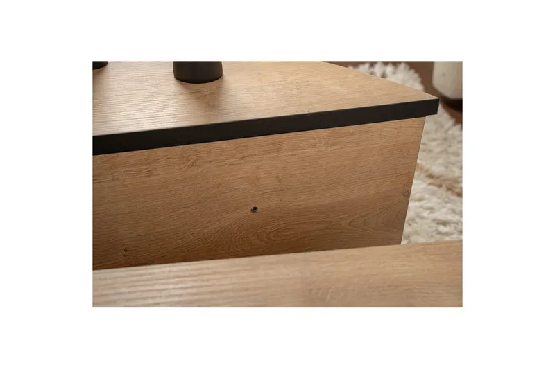 Sohvapöytä Mukund Honey Oak Black - Honey Oak Black - Huonekalut - Pöytä & ruokailuryhmä - Apupöytä & sivupöytä - Sarjapöytä