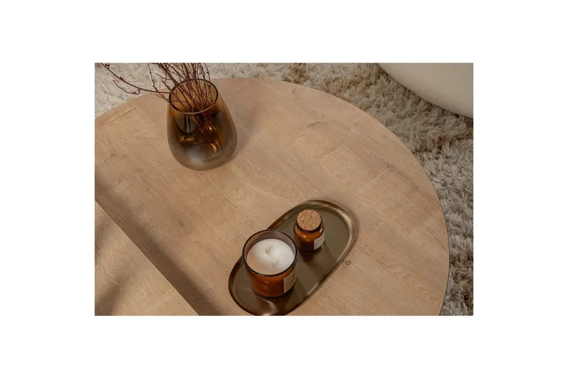 Sohvapöytä Mukund Honey Oak Black - Honey Oak Black - Huonekalut - Pöytä & ruokailuryhmä - Apupöytä & sivup öytä - Sarjapöytä