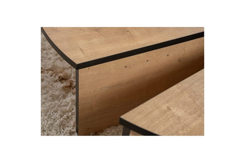 Sohvapöytä Mukund Honey Oak Black - Honey Oak Black - Huonekalut - Pöytä & ruokailuryhmä - Apupöytä & sivupöytä - Sarjapöytä