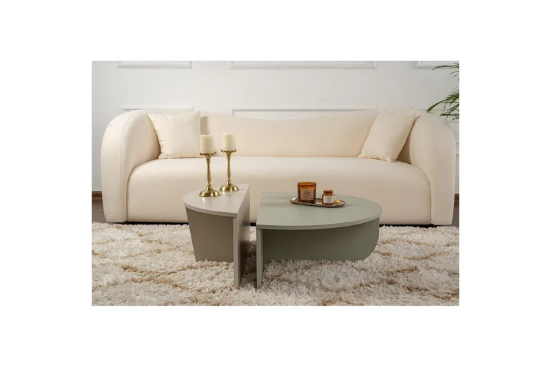 Sohvapöytä Mukund Tuhkanvihreä hiekkakivi - Tuhkanvihreä hiekkakivi - Huonekalut - Pöytä & ruokailuryhmä - Apupöytä & sivupöytä - Sarjapöytä