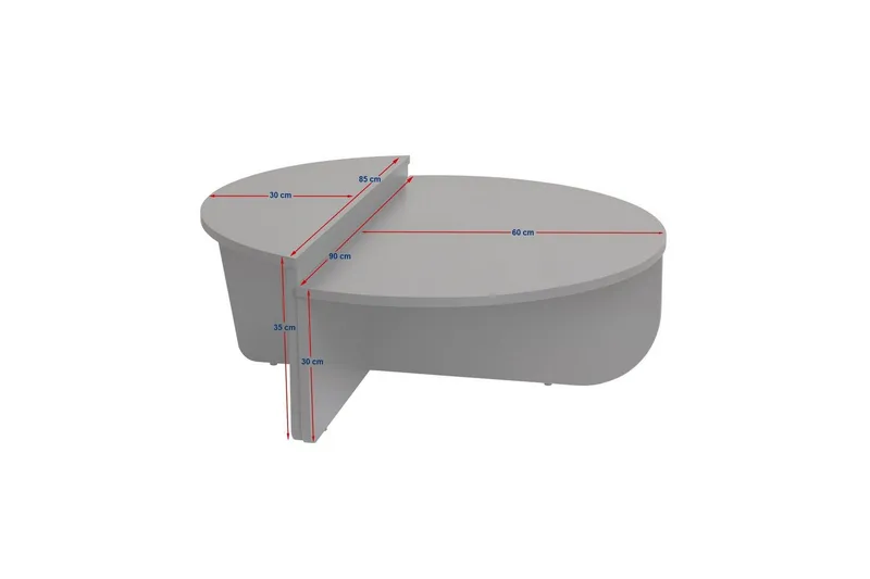 Sohvapöytä Mukund Tuhkanvihreä hiekkakivi - Tuhkanvihreä hiekkakivi - Huonekalut - Pöytä & ruokailuryhmä - Apupöytä & sivupöytä - Sarjapöytä