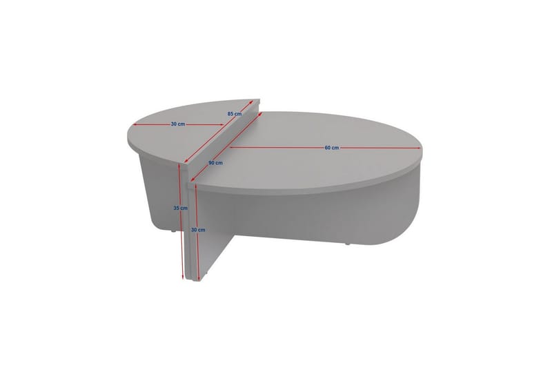 Sohvapöytä Mukund Tuhkanvihreä hiekkakivi - Tuhkanvihreä hiekkakivi - Huonekalut - Pöytä & ruokailuryhmä - Sohvapöytä