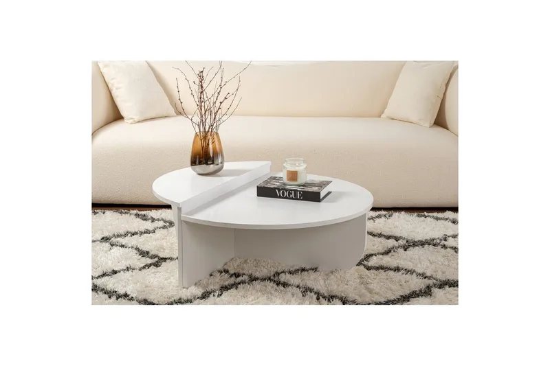 Sohvapöytä Mukund Valkoinen - Valkoinen - Huonekalut - Pöytä & ruokailuryhmä - Sohvapöytä