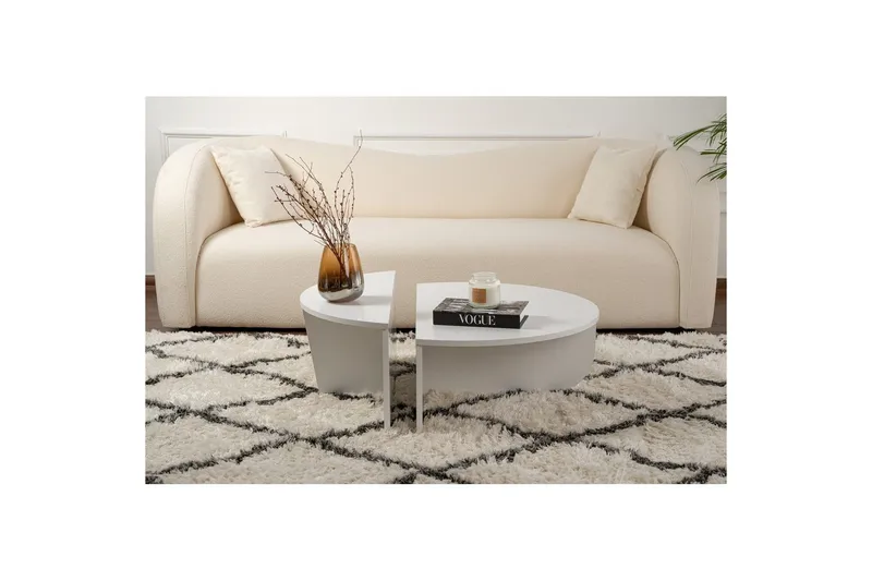 Sohvapöytä Mukund Valkoinen - Valkoinen - Huonekalut - Pöytä & ruokailuryhmä - Sohvapöytä