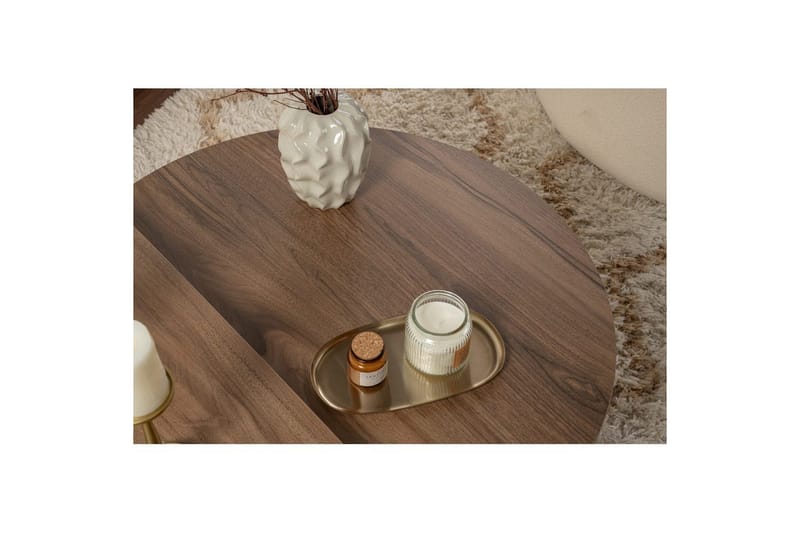 Sohvapöytä Mukund Pähkinävalkoinen - Pähkinävalkoinen - Huonekalut - Pöytä & ruokailuryhmä - Apupöytä & sivupöytä - Sarjapöytä