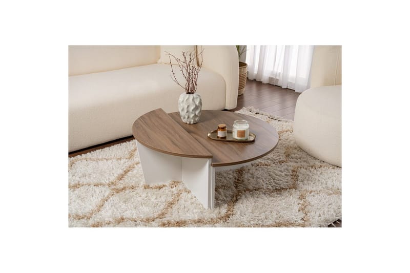 Sohvapöytä Mukund Pähkinävalkoinen - Pähkinävalkoinen - Huonekalut - Pöytä & ruokailuryhmä - Apupöytä & sivupöytä - Sarjapöytä