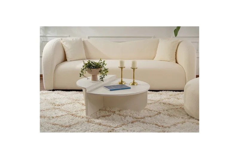 Sohvapöytä Mukund Puu Valkoinen - Puu Valkoinen - Huonekalut - Pöytä & ruokailuryhmä - Apupöytä & sivupöytä - Sarjapöytä