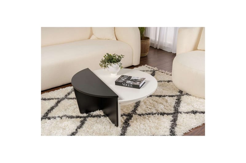 Sohvapöytä Mukund Puu Valkoinen Puu Musta - Puu Valkoinen Puu Musta - Huonekalut - Pöytä & ruokailuryhmä - Apupöytä & sivupöytä - Sarjapöytä