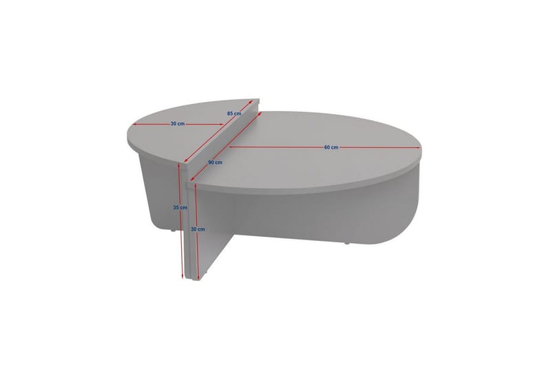 Sohvapöytä Mukund Puu Valkoinen - Puu Valkoinen - Huonekalut - Pöytä & ruokailuryhmä - Apupöytä & sivupöytä - Sarjapöytä