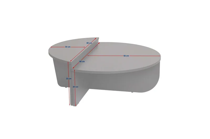 Sohvapöytä Mukund Puu Valkoinen Puu Musta - Puu Valkoinen Puu Musta - Huonekalut - Pöytä & ruokailuryhmä - Apupöytä & sivupöytä - Sarjapöytä