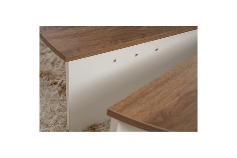 Sohvapöytä Mukund Pähkinävalkoinen - Pähkinävalkoinen - Huonekalut - Pöytä & ruokailuryhmä - Apupöytä & sivupöytä - Sarjapöytä