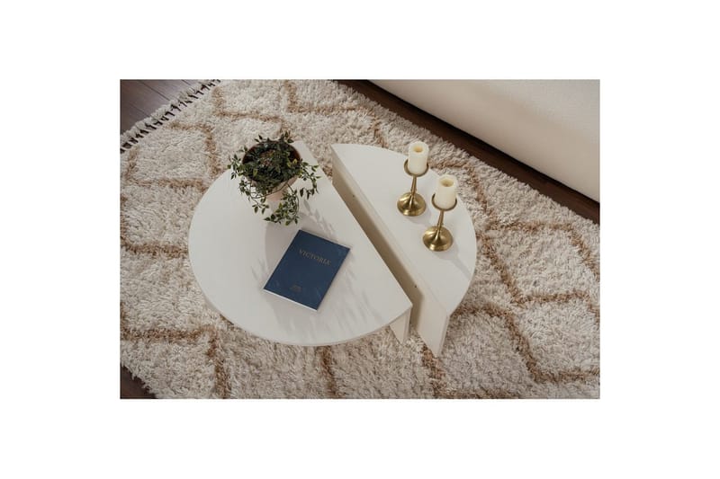 Sohvapöytä Mukund Puu Valkoinen - Puu Valkoinen - Huonekalut - Pöytä & ruokailuryhmä - Apupöytä & sivupöytä - Sarjapöytä