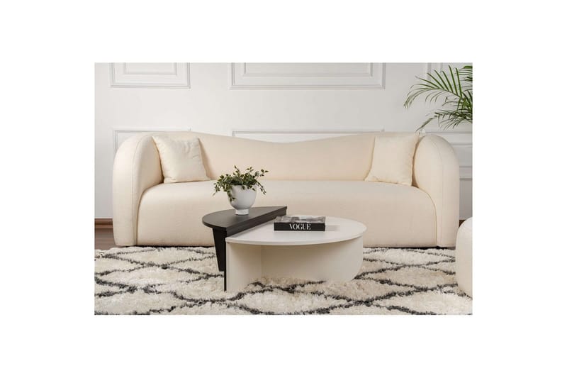 Sohvapöytä Mukund Puu Valkoinen Puu Musta - Puu Valkoinen Puu Musta - Huonekalut - Pöytä & ruokailuryhmä - Apupöytä & sivupöytä - Sarjapöytä