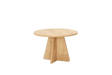 Munne pyöreä sohvapöytä 60 cm puuta ristijalalla - Beige - Huonekalut - Pöytä & ruokailuryhmä - Sohvapöytä