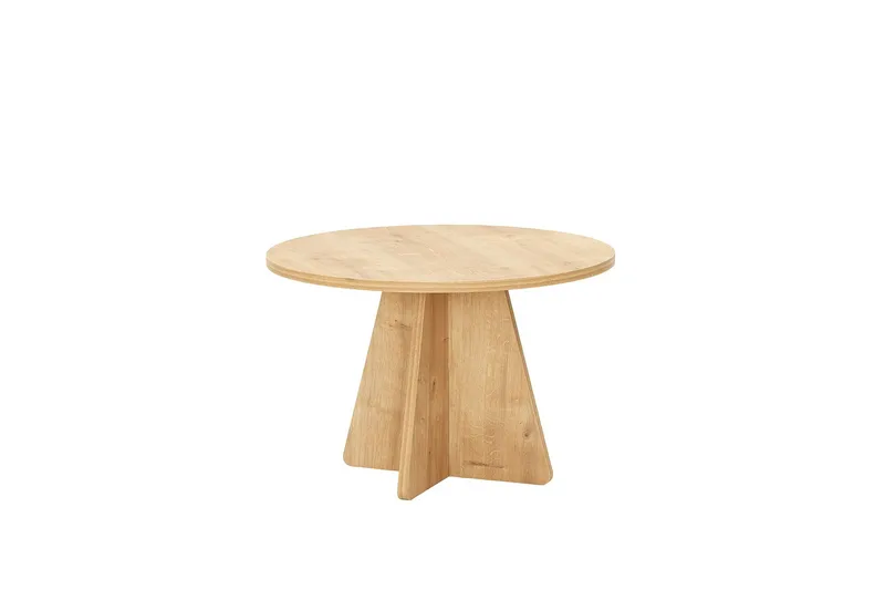 Munne pyöreä sohvapöytä 60 cm puuta ristijalalla - Beige - Huonekalut - Pöytä & ruokailuryhmä - Sohvapöytä