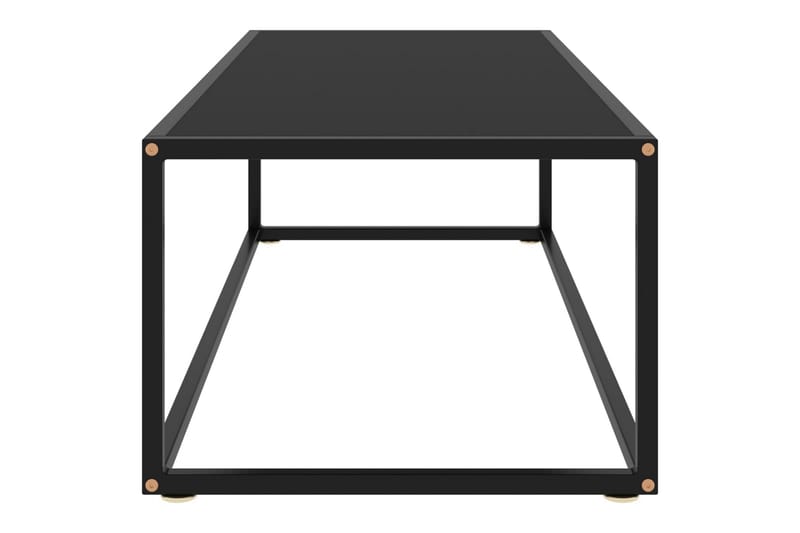 Sohvapöytä musta mustalla lasilla 120x50x35 cm - Musta - Huonekalut - Pöytä & ruokailuryhmä - Sohvapöytä
