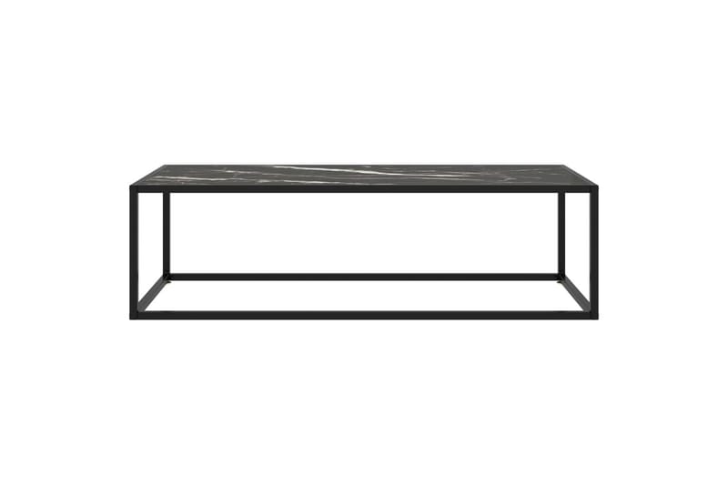 Sohvapöytä musta mustalla marmorilasilla 120x50x35 cm - Musta - Huonekalut - Pöytä & ruokailuryhmä - Sohvapöytä