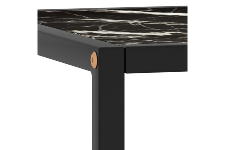 Sohvapöytä musta mustalla marmorilasilla 40x40x50 cm - Musta - Sohvapöytä