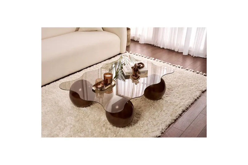 Sohvapöytä Nordure Elinville sohvapöytä 120 cm Tummanruskea - Huonekalut - Pöytä & ruokailuryhmä - Sohvapöytä