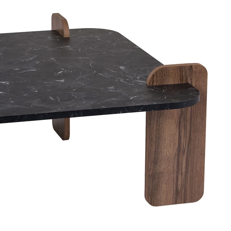 Sohvapöytä Nordure Marais (90 x 35 x 90 cm) Lotus-pähkinäpuu - Huonekalut - Pöytä & ruokailuryhmä - Sohvapöytä